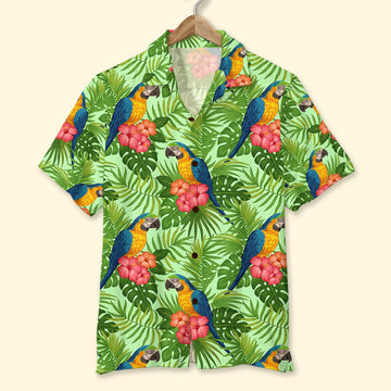 litzzy Parrot Hawaiian Shirt, Aloha Shirt, It's 5 O'clock Somewhere, Gift For Summer Hawaiian Shirt For Men, Woman, Litzzy Aloha Shirt Hawaii Shirt   