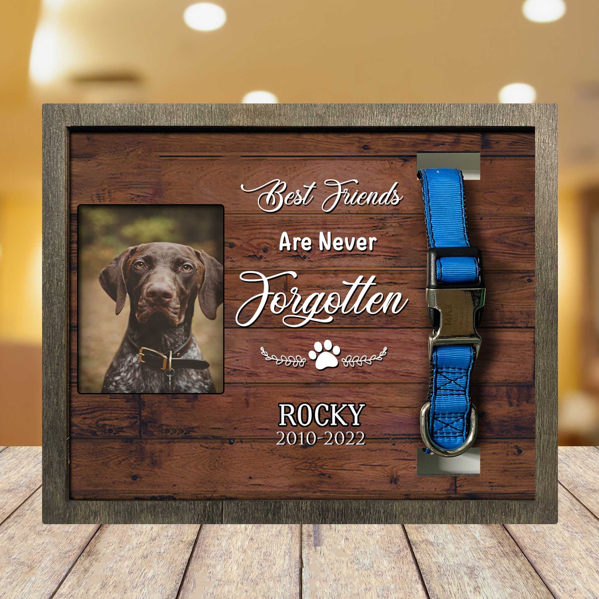 litzzy Best Friends Are Never Forgotten, Personalized Picture Frame Memorial Gifts Pet Picture Frame Style 1 10.6 x 8.7 
