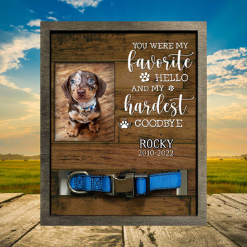 litzzy Customized A Photo Lost Of Dachshund, Dog Sympathy Photo Gift, Cat Remembrance, Animal Condolence Pet Picture Frame Style 1 8.7 x 10.6 