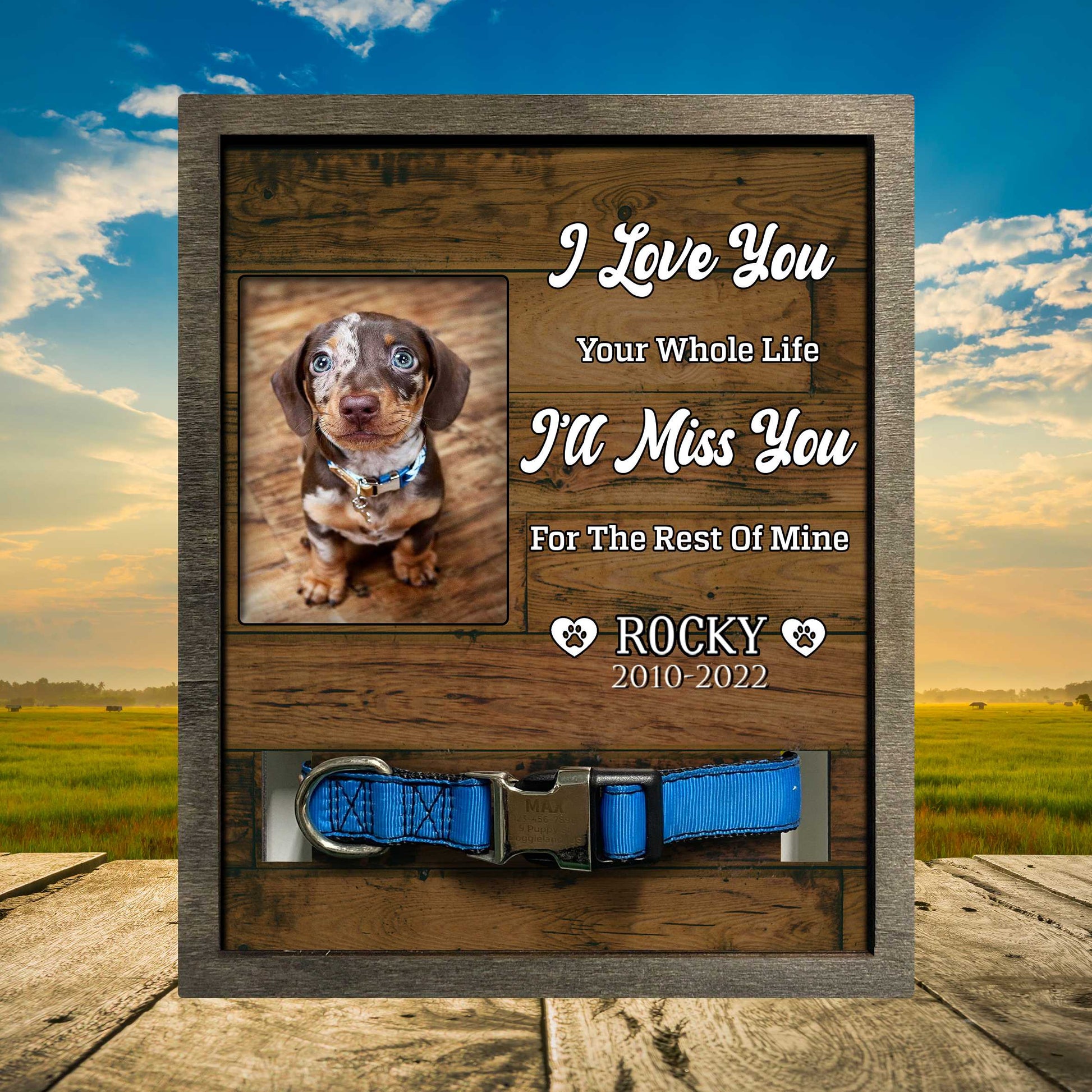 litzzy Customized A Photo Lost Of Dachshund, Dog Sympathy Photo Gift, Cat Remembrance, Animal Condolence Pet Picture Frame Style 2 8.7 x 10.6 