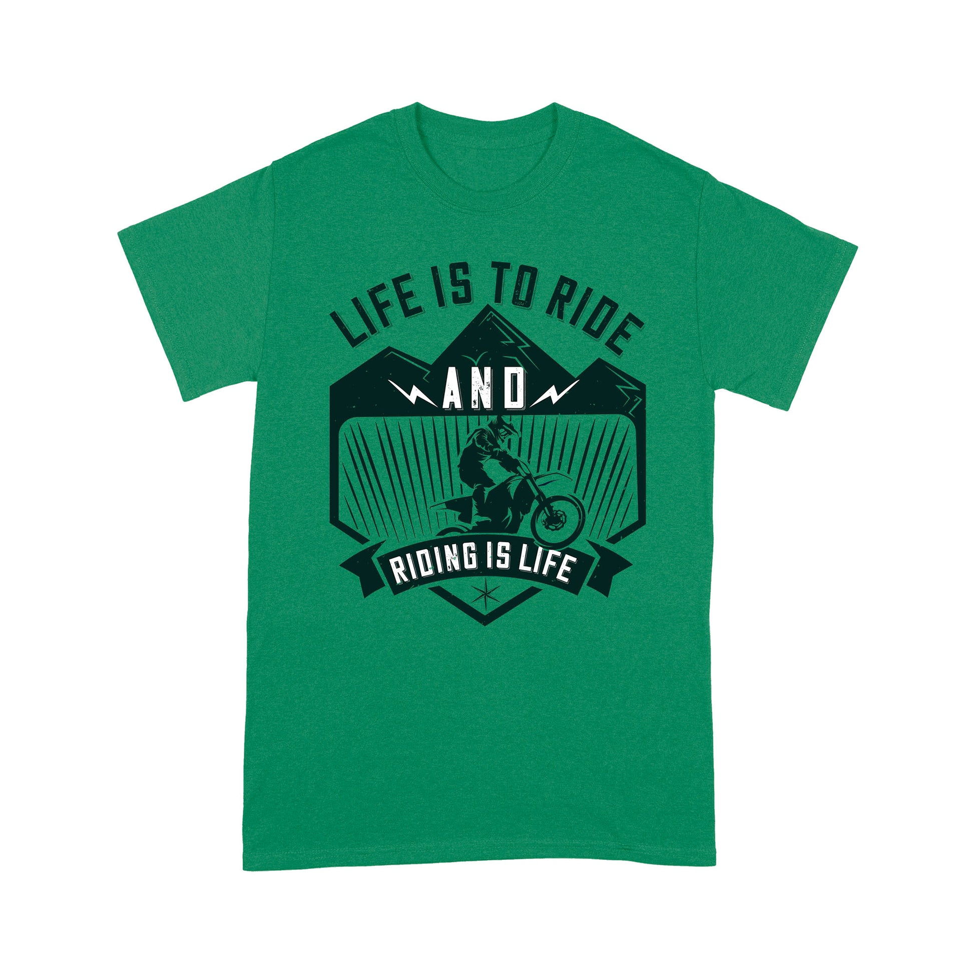 litzzy Life is to ride, and riding is life - Motorcycle T-Shirt | Made in US T-Shirt S Kelly 