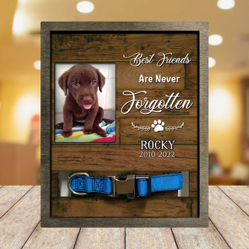 litzzy Pawprints On My Heart, Dog Memorial Picture Frame, Memorial Gift To Pet Lovers Pet Picture Frame Style 2 8.7 x 10.6 