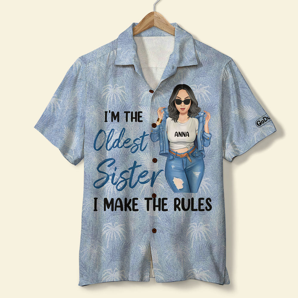 litzzy Personalized Sister Hawaiian Shirts Older, Middle And Youngest Sister Hawaiian Shirt For Men, Woman, Litzzy Aloha Shirt Hawaiian Shirt   