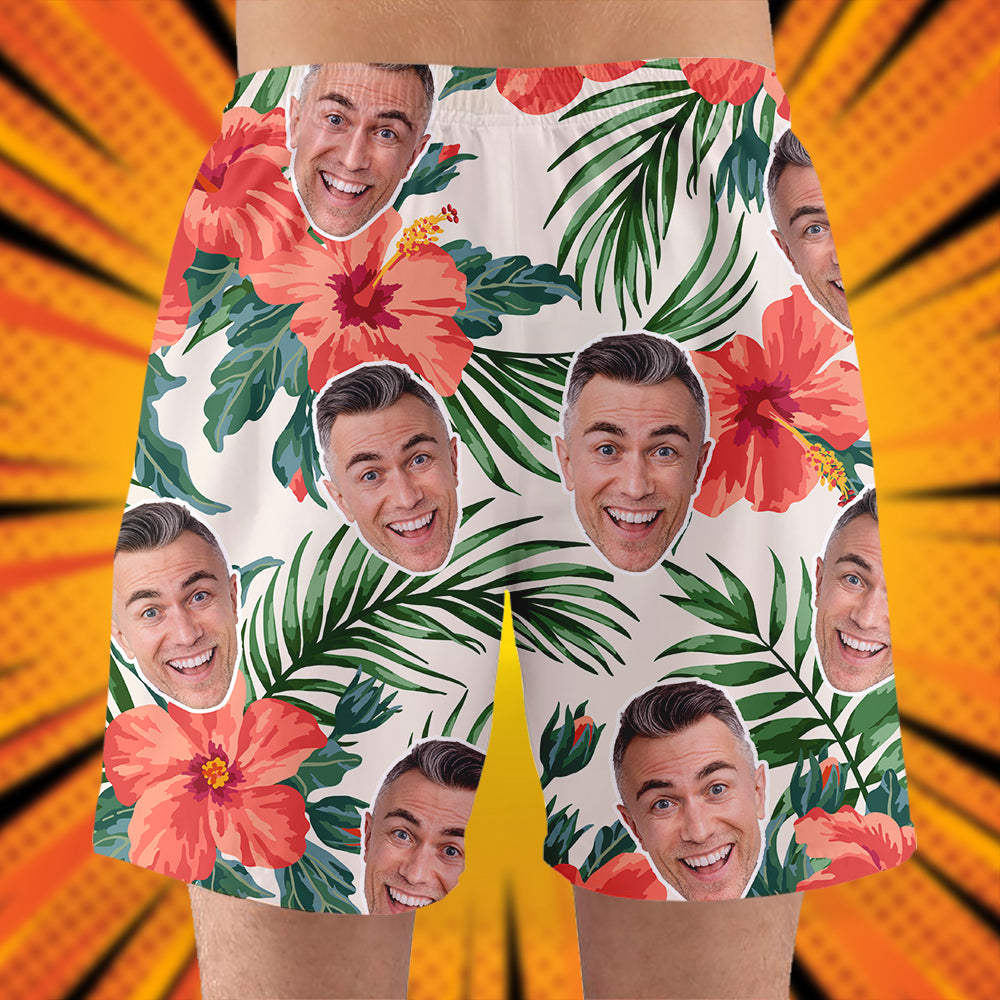 litzzy Custom Hawaiian Shirt and Beach Shorts, Gift For Him, Laughing Man Hawaiian Shirt For Men, Woman, Litzzy Aloha Shirt Hawaiian Shirt   