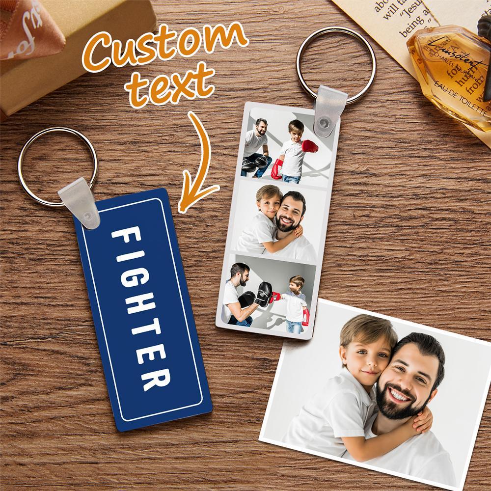 litzzy Customised Photo Keychain Double-Side Keyrings With Text Keychain Default  