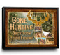 litzzy Personalized Gone Hunting Back Soon To Go Fishing Collage Canvas Gift Canvas Wall Art Framed Canvas 11"x14" 