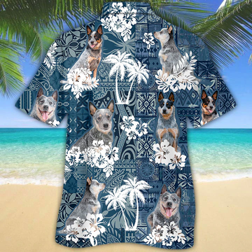 litzzy Blue Heeler Hawaiian Shirt - Aloha shirt Hawaiian Hawaii Shirt For Summer Hawaii Shirt   
