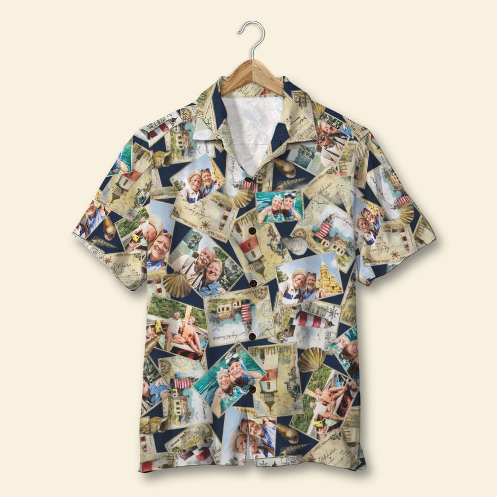 litzzy Custom Old Couple Travel Hawaiian Shirt, Aloha Shirt, Gift For Couple Hawaiian Shirt For Men, Woman, Litzzy Aloha Shirt Hawaiian Shirt   