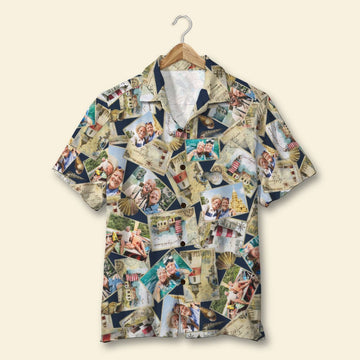 litzzy Custom Old Couple Travel Hawaiian Shirt, Aloha Shirt, Gift For Couple Hawaiian Shirt For Men, Woman, Litzzy Aloha Shirt Hawaiian Shirt   