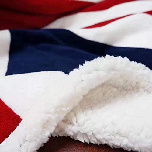 litzzy Oversized USA Flag Sherpa Fleece Throw Blanket Sherpa Fleece Blanket   