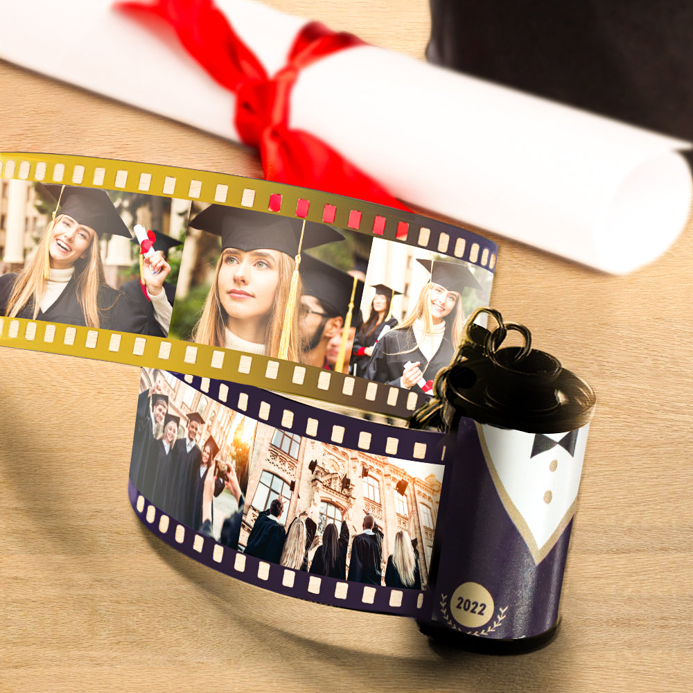 litzzy Custom Graduation Photo Film Roll Keychain with Pictures Gifts for Graduates Keychain   