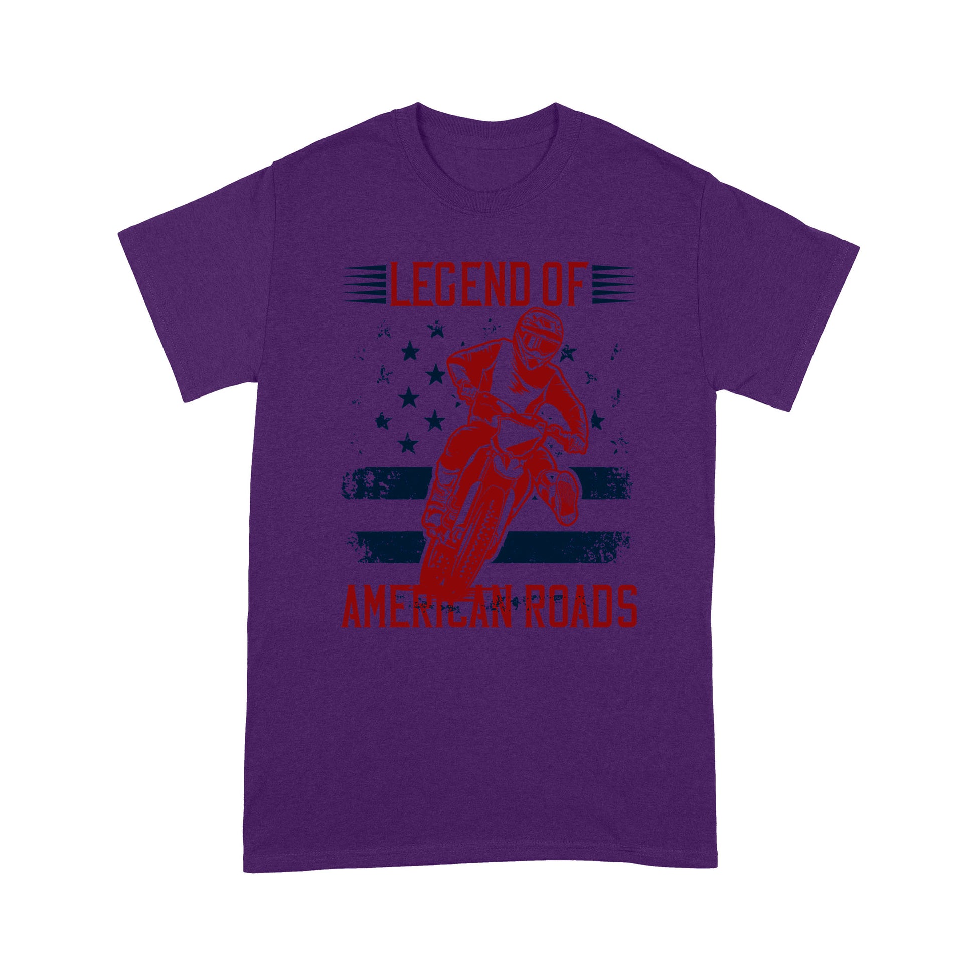 litzzy Legend of American roads - Motorcycle T-Shirt | Made in US T-Shirt S Purple 