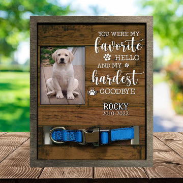 litzzy They Walk Beside Us Every Day, Pet Memorial Picture Frame, Memorial Plaques Personalized Pet Picture Frame Style 2 8.7 x 10.6 