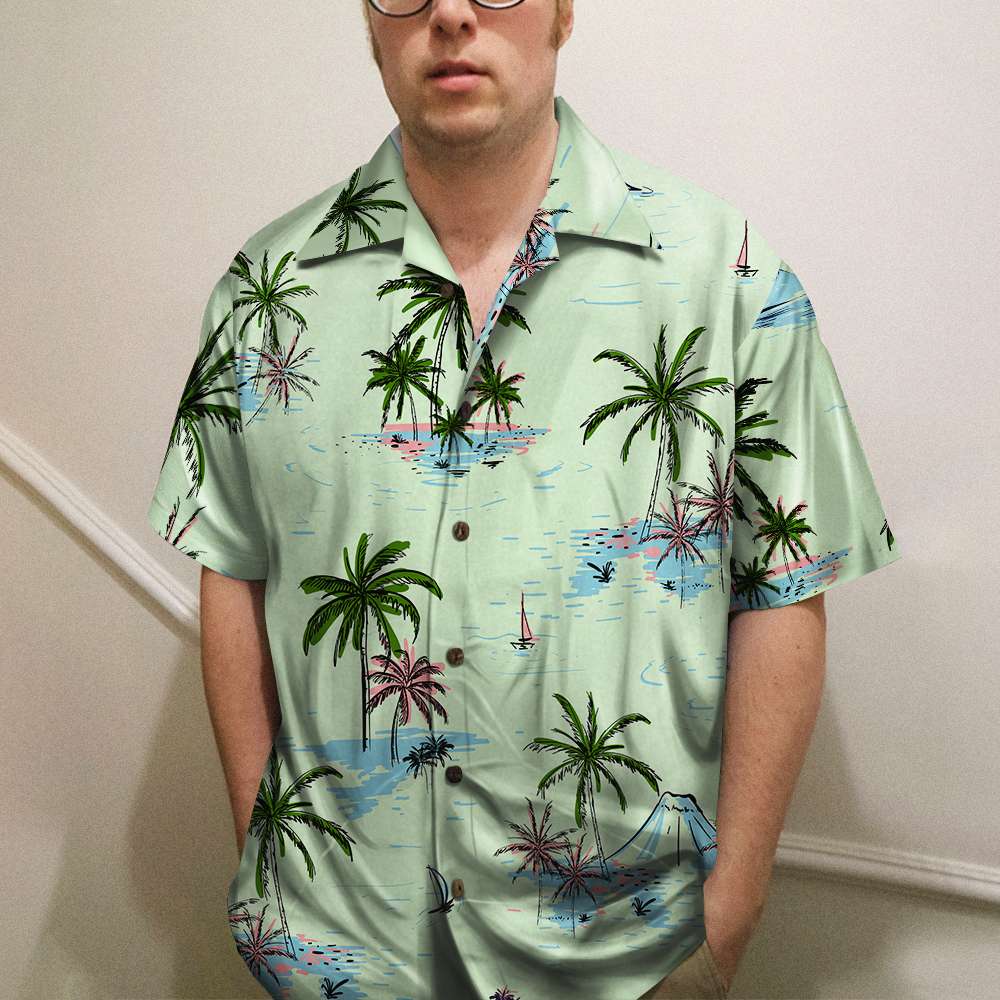 litzzy Personalized Cruising Couple Hawaiian Shirt - Yes, I'm A Spoiled Lady - Palm Tree Pattern Hawaiian Shirt For Men, Woman, Litzzy Aloha Shirt Hawaii Shirt   