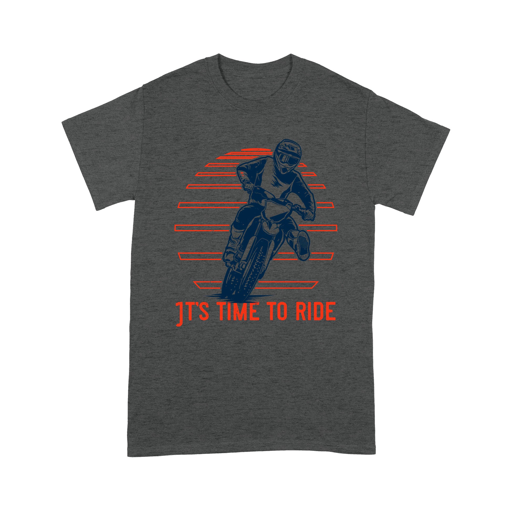 litzzy It's Time To Ride - Motorcycle T-Shirt | Made in US T-Shirt S Dark Heather Grey 