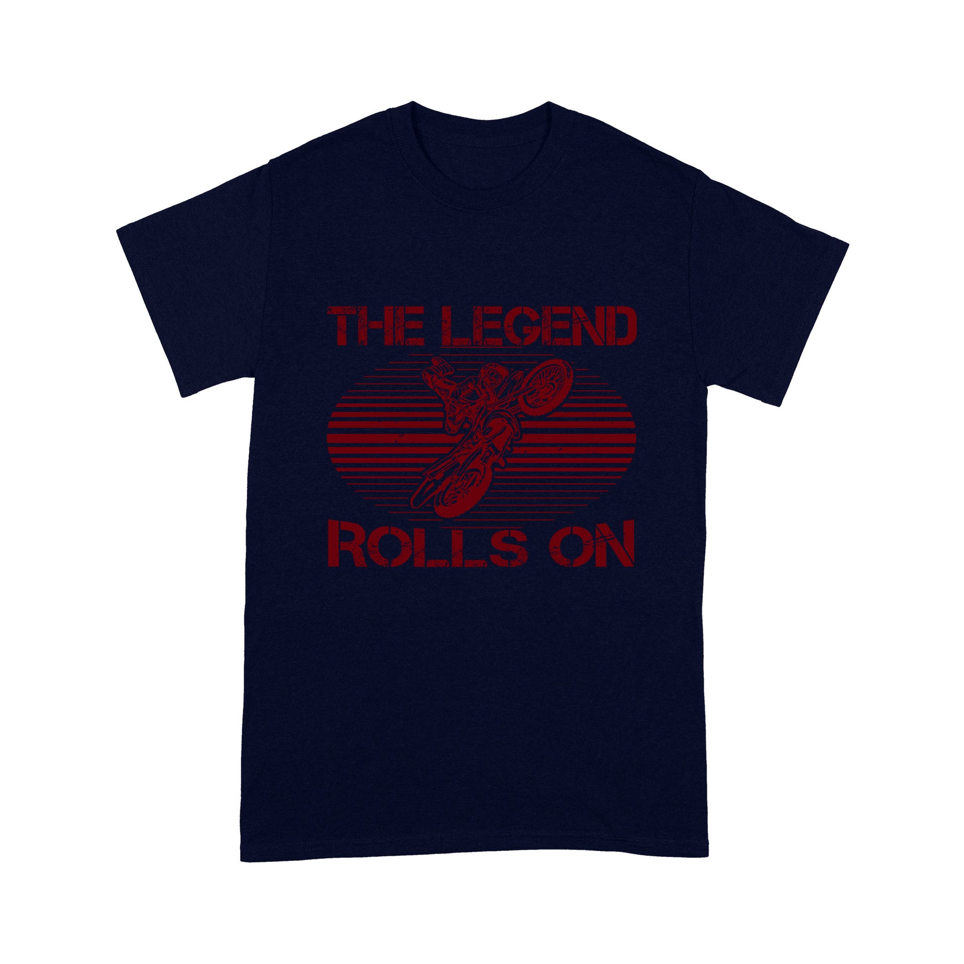 litzzy The Legend Rolls On - Motorcycle T-Shirt | Made in US T-Shirt S Navy 