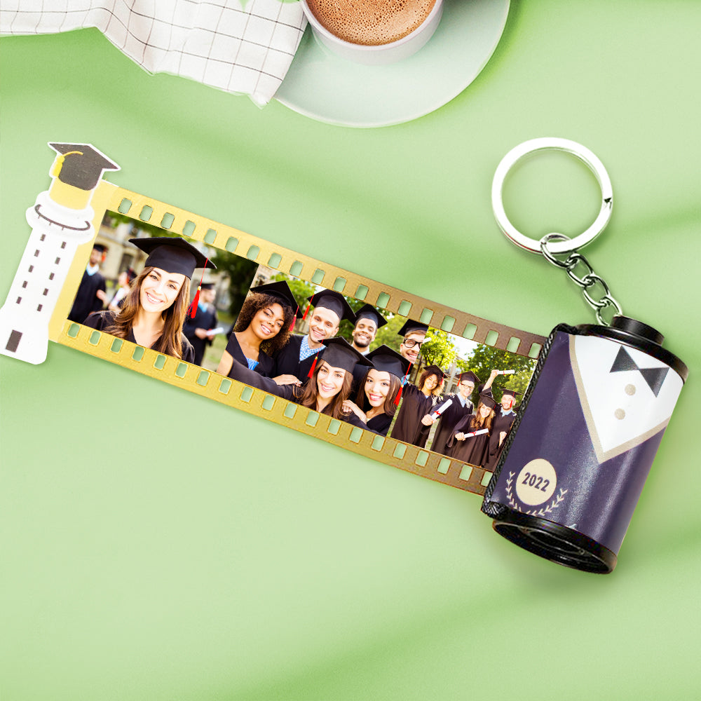 litzzy Custom Graduation Photo Film Roll Keychain with Pictures Gifts for Graduates Keychain   
