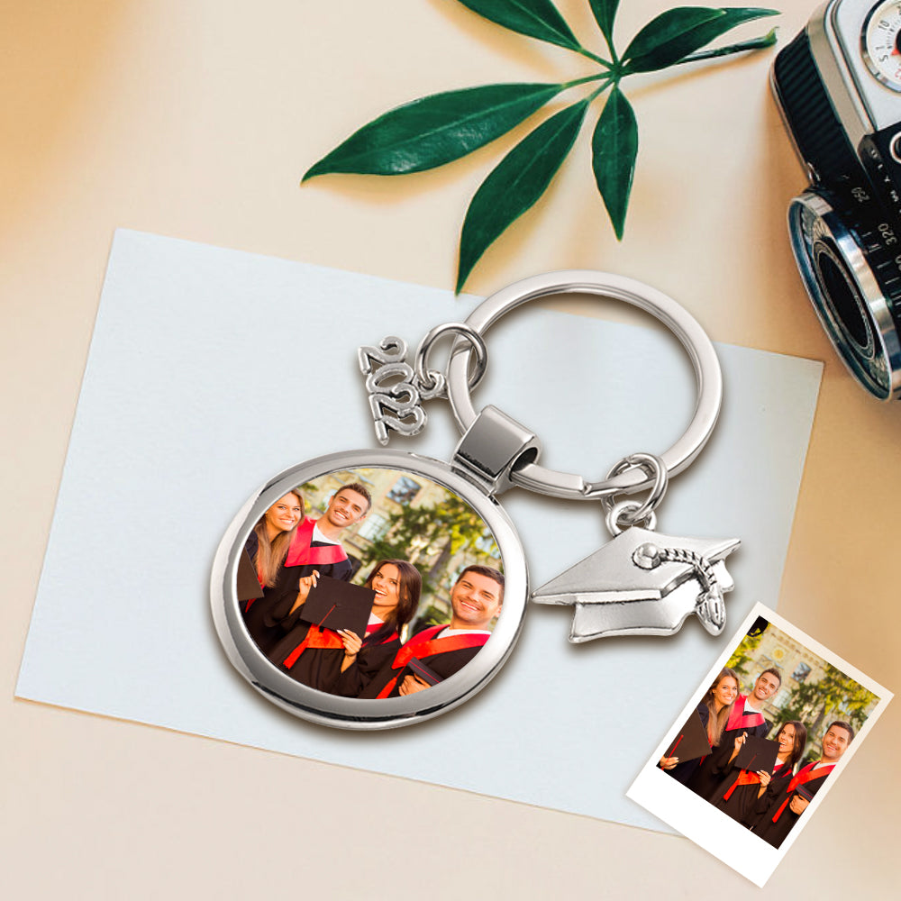 litzzy Personalized Photo Keychain Graduation Keepsake Gift for Graduates Keychain B  