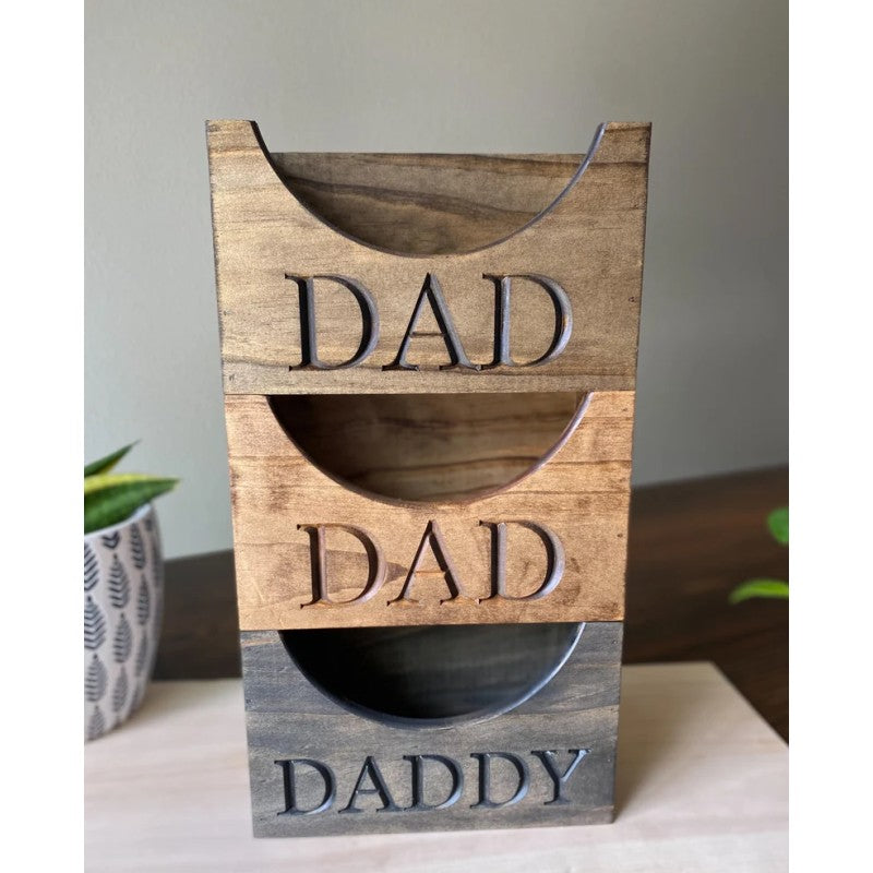 litzzy Hat Holder for Dad, Wooden Hat Holder, Wood Hat Box, Baseball Hat Holder, Cap Organizer, Cap Stand, Father's Day Gifts Custom Wooden Sign   