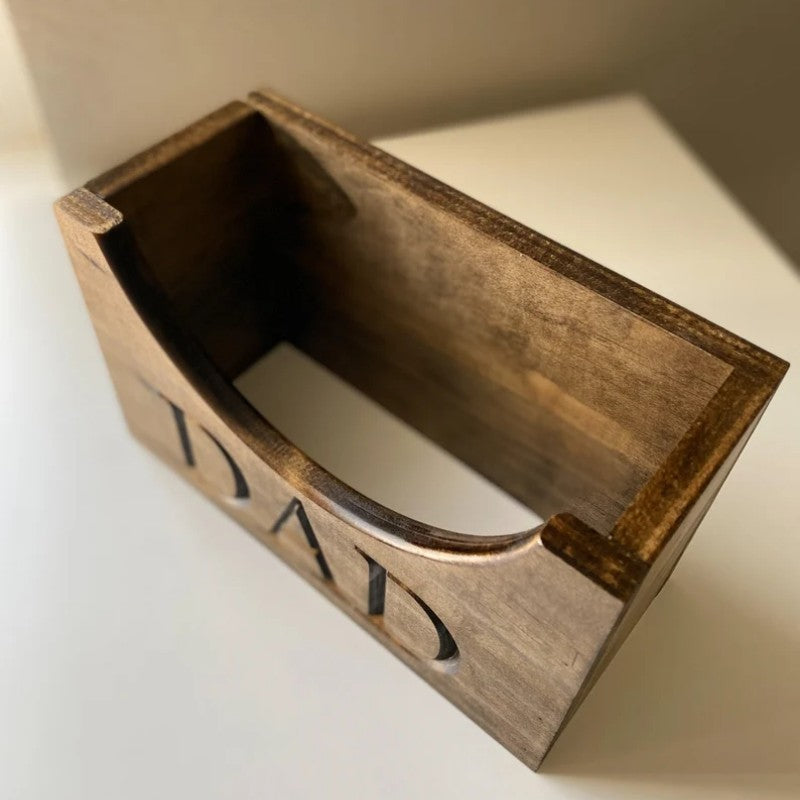 litzzy Hat Holder for Dad, Wooden Hat Holder, Wood Hat Box, Baseball Hat Holder, Cap Organizer, Cap Stand, Father's Day Gifts Custom Wooden Sign   