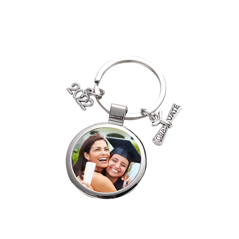 litzzy Personalized Photo Keychain Graduation Keepsake Gift for Graduates Keychain   