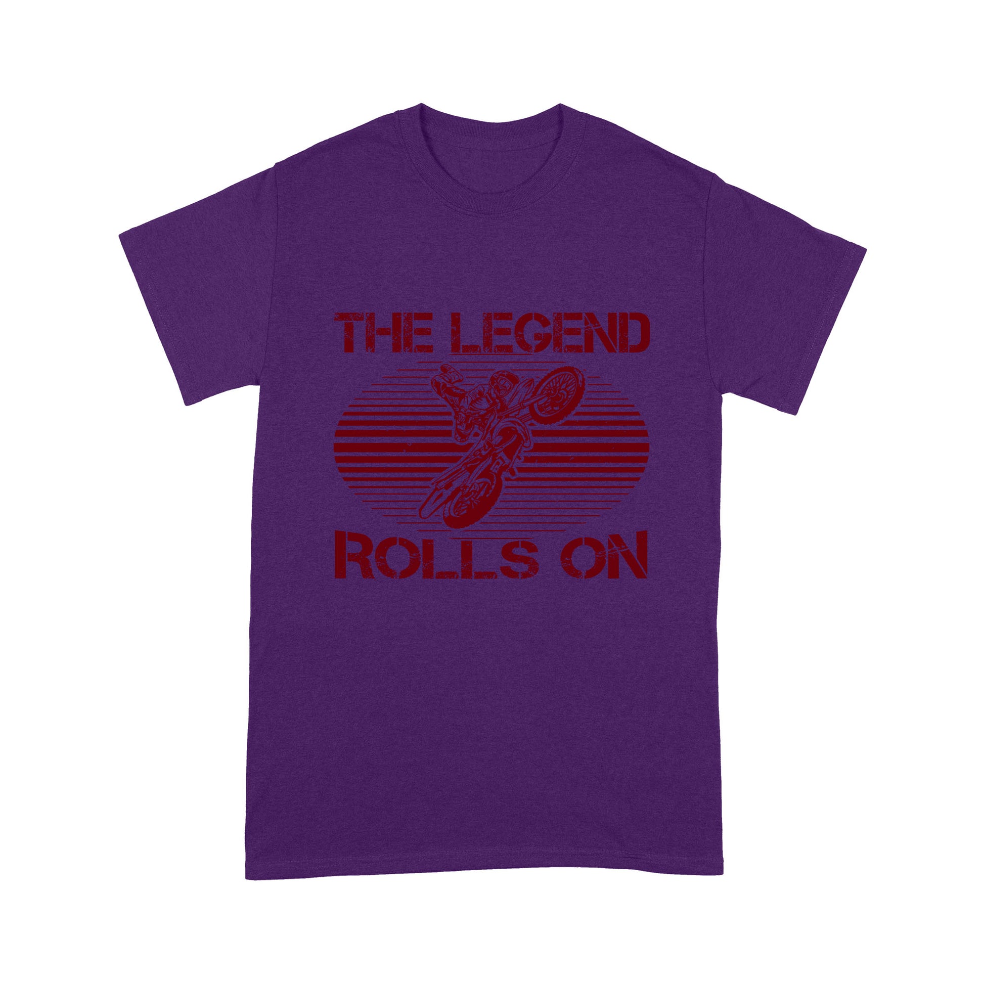 litzzy The Legend Rolls On - Motorcycle T-Shirt | Made in US T-Shirt S Purple 