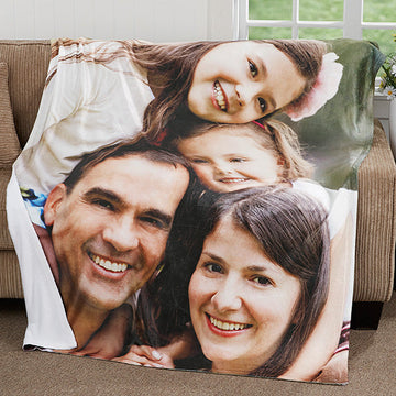litzzy Personalized Picture Blankets Custom Photo Fleece Throw Blanket Fleece Blanket   