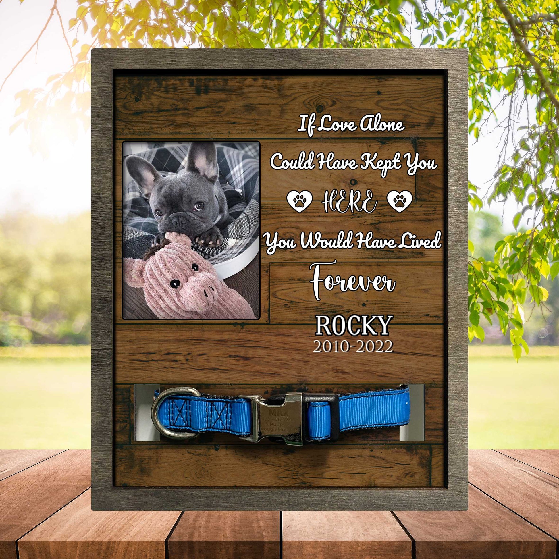 litzzy French Bulldog Memorial, Dog Frames For Pictures Memorial, Bereavement Gifts For Loss Of Dog Pet Picture Frame Style 1 8.7 x 10.6 