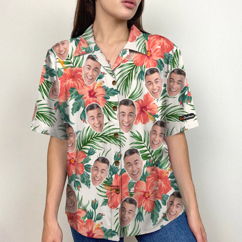 litzzy Custom Hawaiian Shirt and Beach Shorts, Gift For Him, Laughing Man Hawaiian Shirt For Men, Woman, Litzzy Aloha Shirt Hawaiian Shirt   