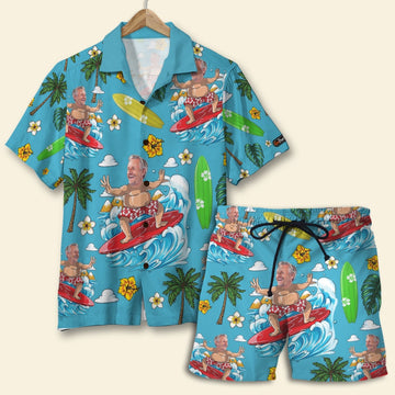 litzzy Custom Surfing Hawaiian Shirt and Men Beach Shorts - Beach Pattern Hawaiian Shirt For Men, Woman, Litzzy Aloha Shirt Hawaiian Shirt   