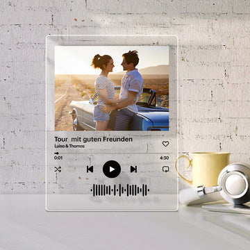 litzzy Scannable Music Code Acrylic Plaque Custom Photo Album Cover Acrylic Plaque White  