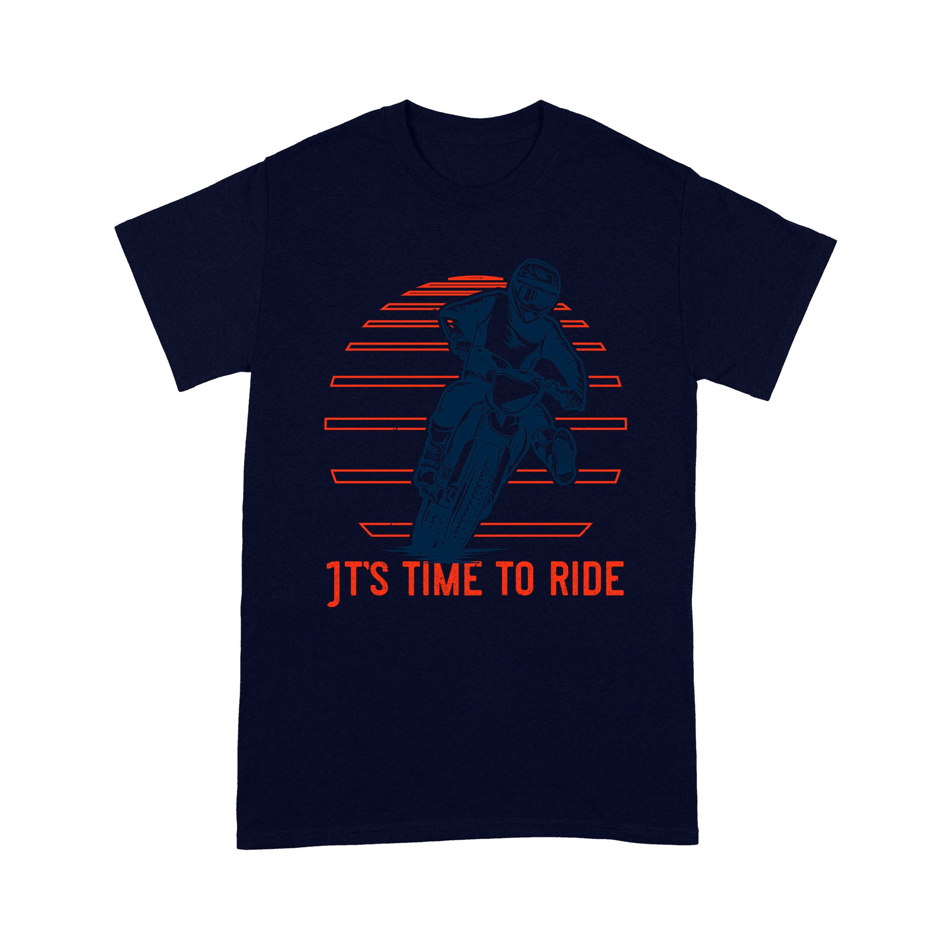 litzzy It's Time To Ride - Motorcycle T-Shirt | Made in US T-Shirt S Navy 