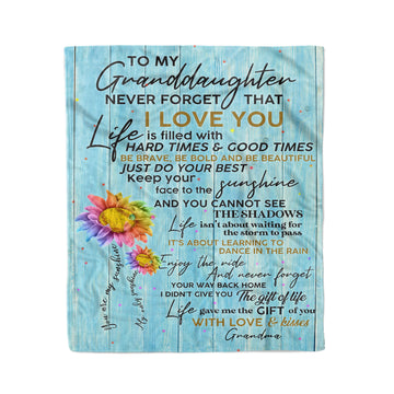 litzzy Softball - Granddaughter Never Forget That Ily Fleece Blanket - Nh070820Oh Fleece Blanket   