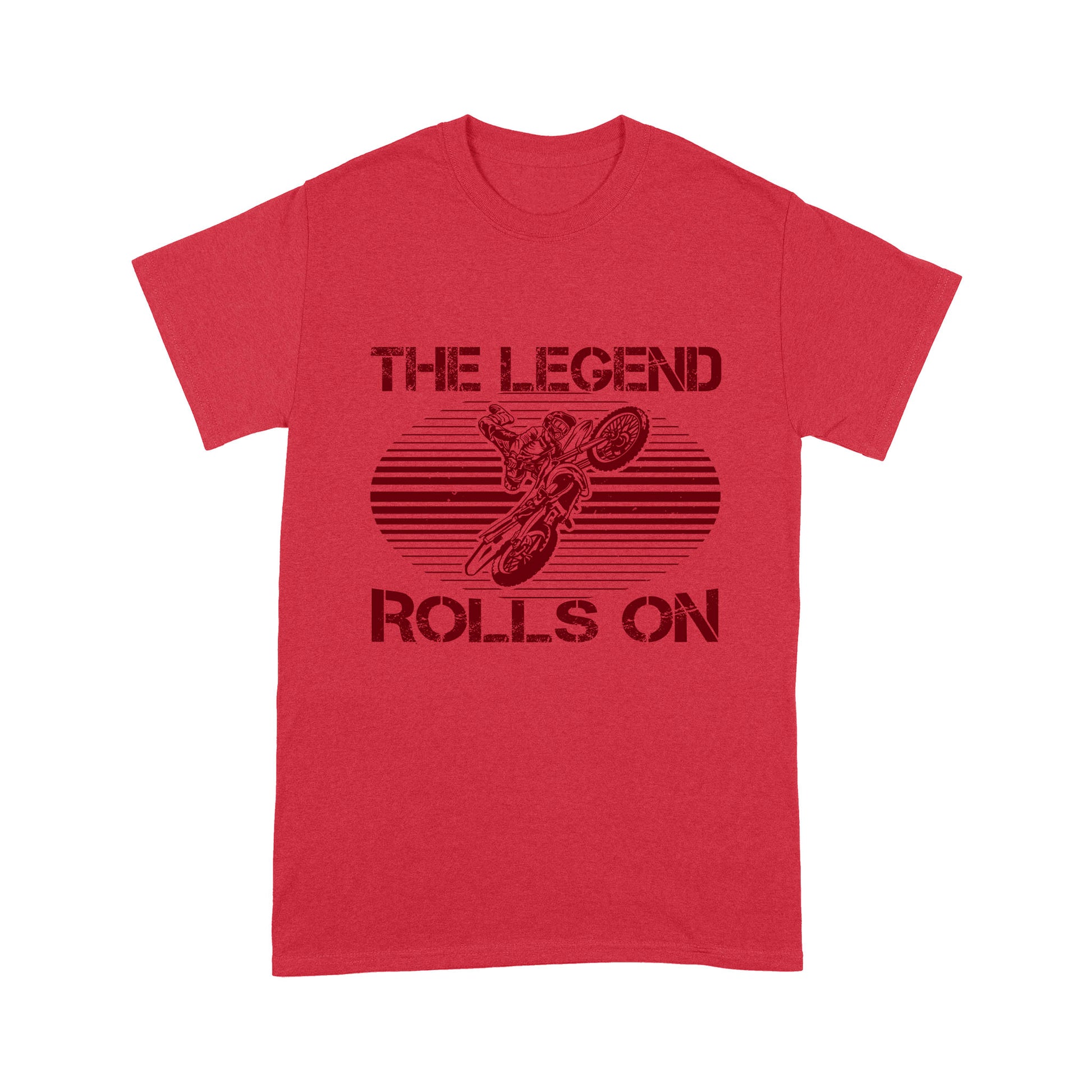 litzzy The Legend Rolls On - Motorcycle T-Shirt | Made in US T-Shirt S Red 
