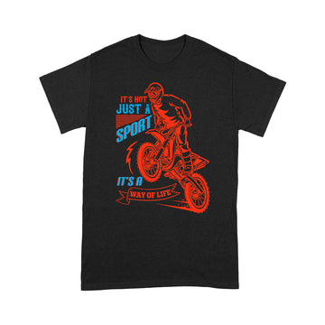 litzzy It's Not Just A Sport, It’s A Way Of Life- Motorcycle T-Shirt | Made in US T-Shirt S Black 