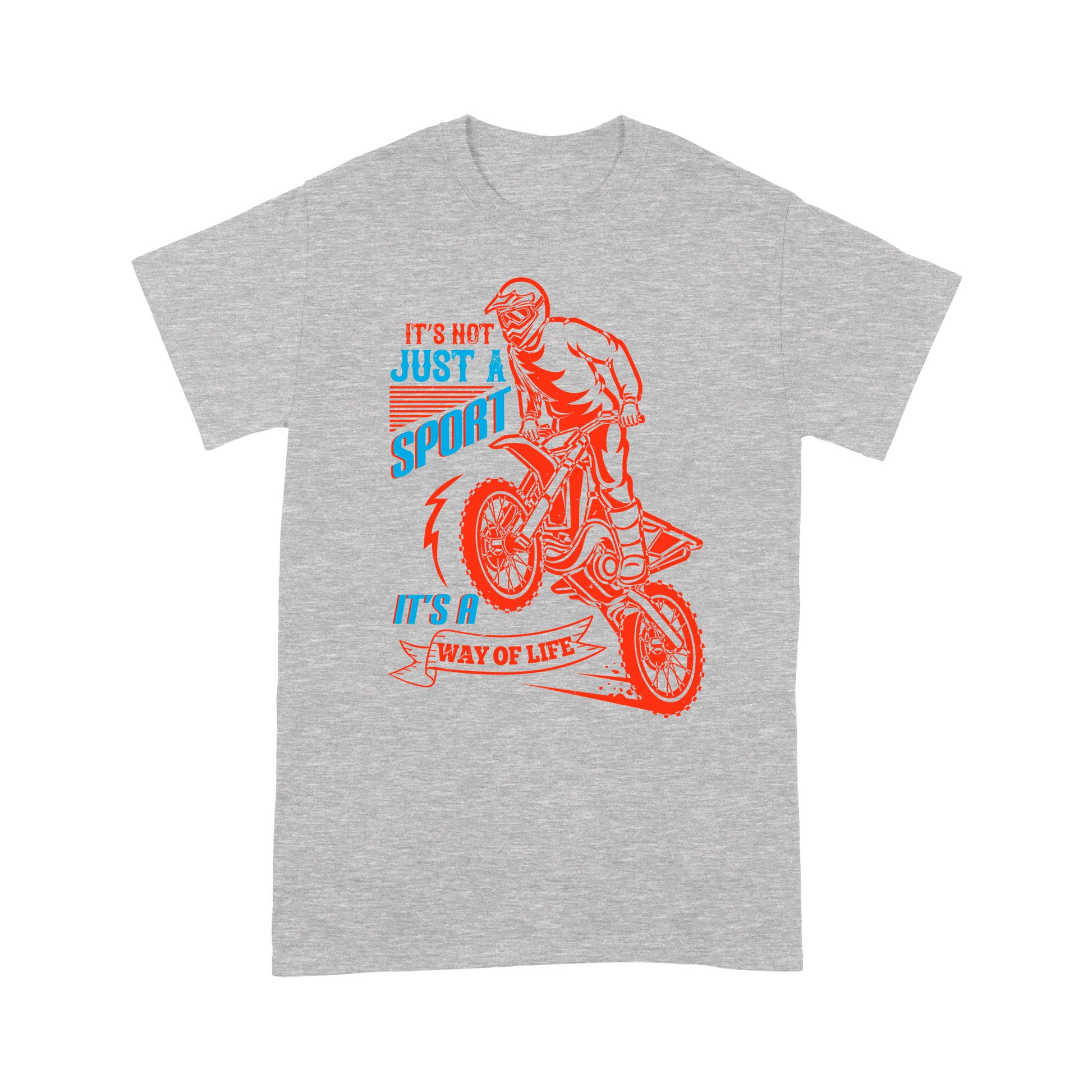 litzzy It's Not Just A Sport, It’s A Way Of Life- Motorcycle T-Shirt | Made in US T-Shirt S Heather Grey 