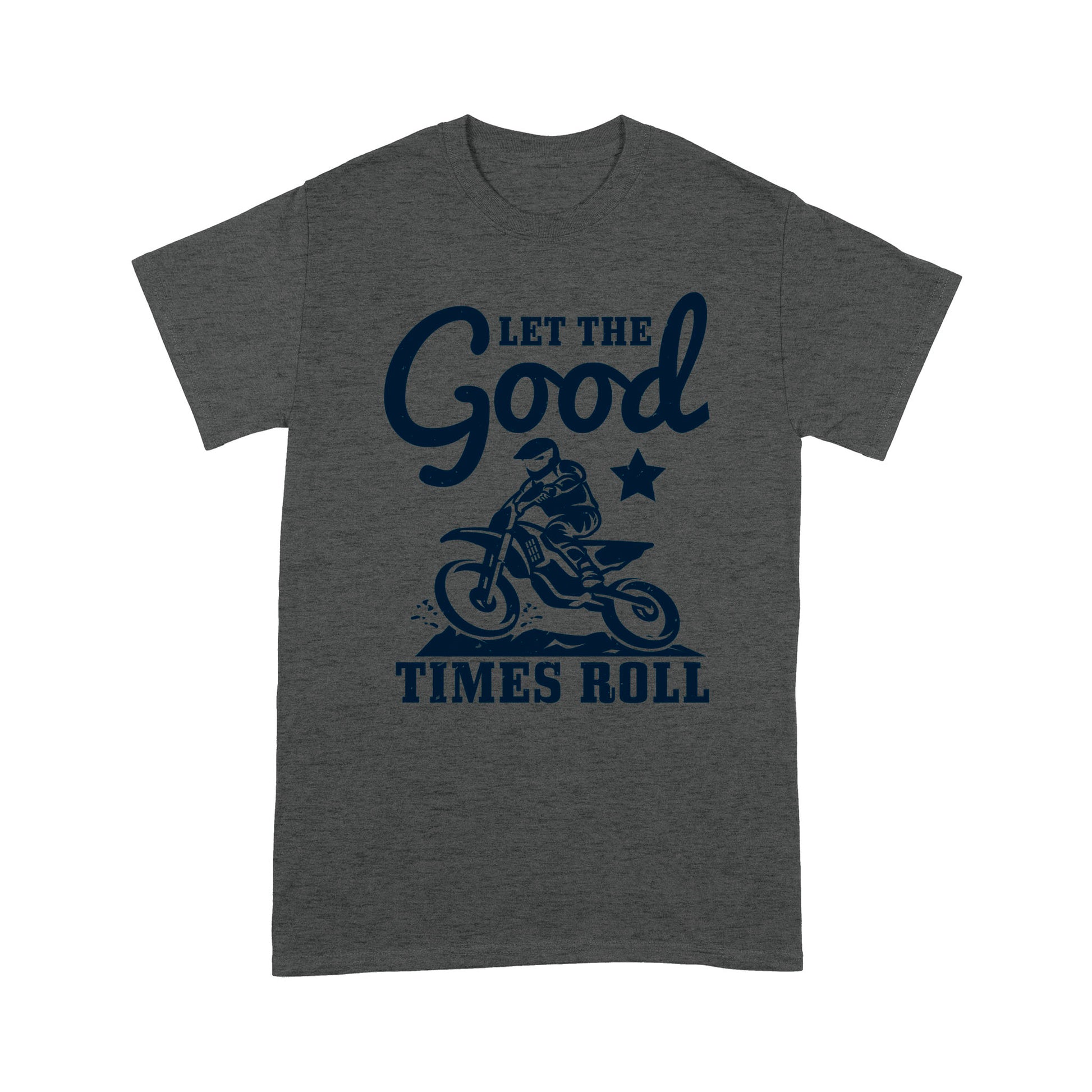 litzzy Let the good times roll - Motorcycle T-Shirt | Made in US T-Shirt S Dark Heather Grey 