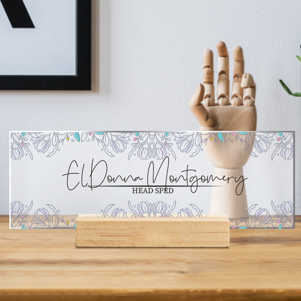 litzzy Personalized Acrylic Name Plate Office Desk Sign Position Plaque Acrylic Plaque Style10  