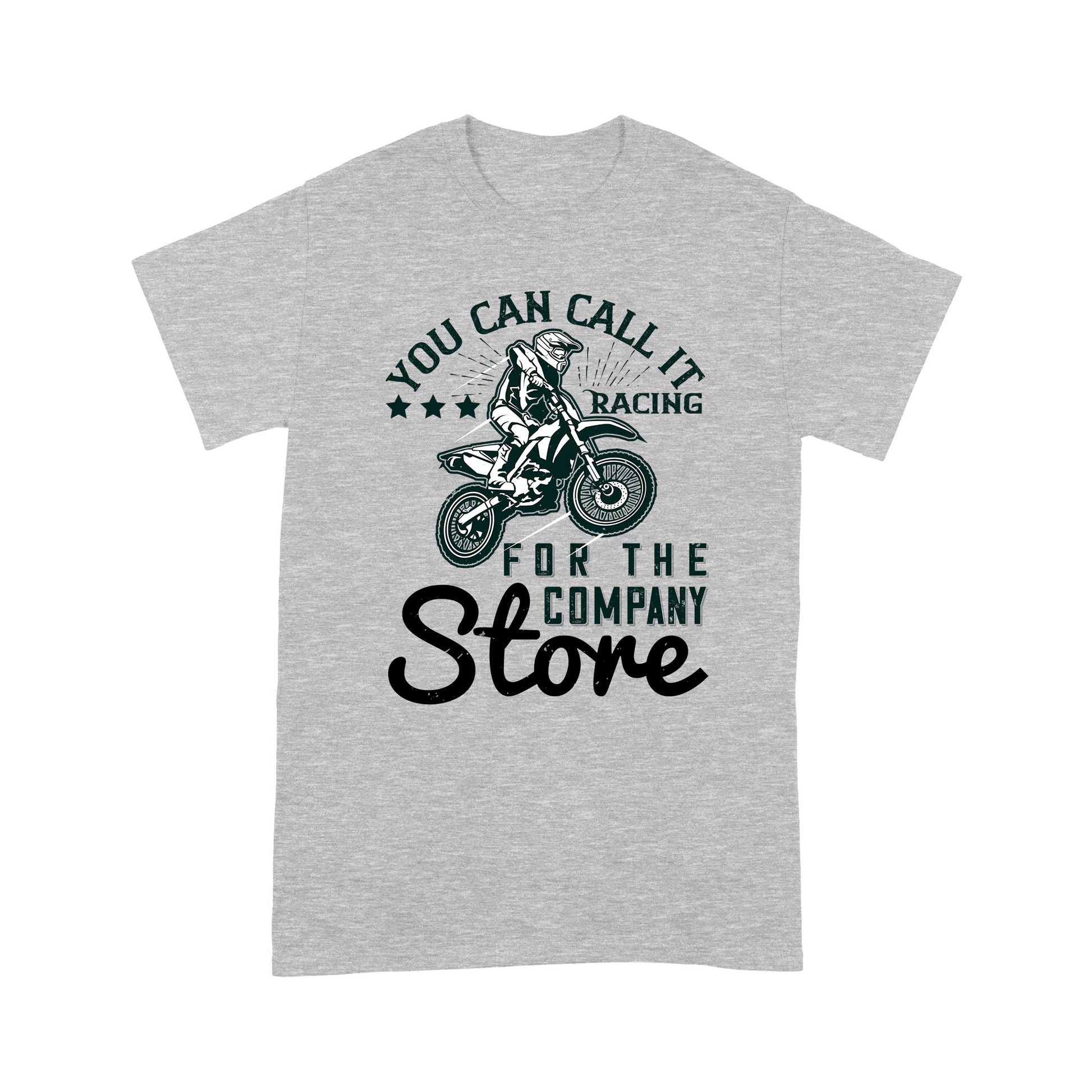 litzzy You can call it Racing for the Company Store- Motorcycle T-Shirt | Made in US T-Shirt S Heather Grey 