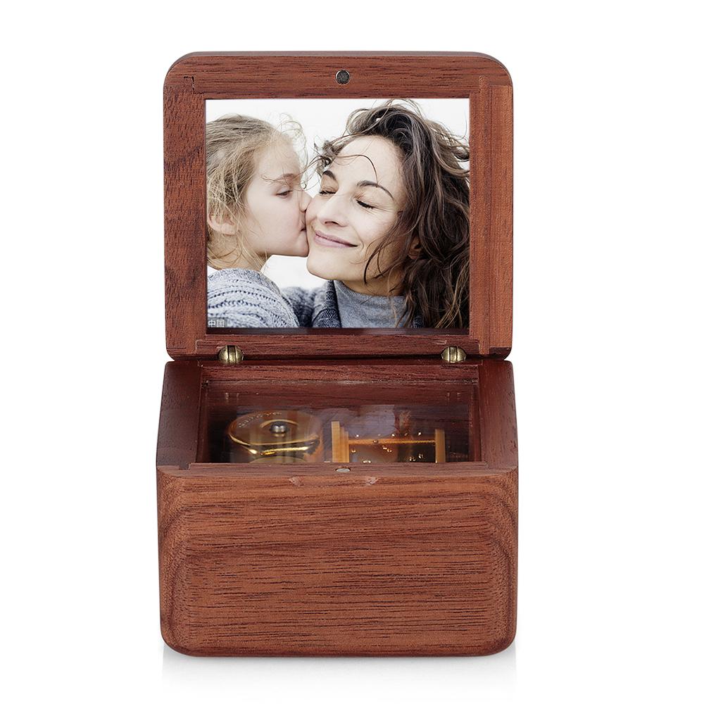 litzzy Personalized Wooden Vintage Photo Music Box Music Box   