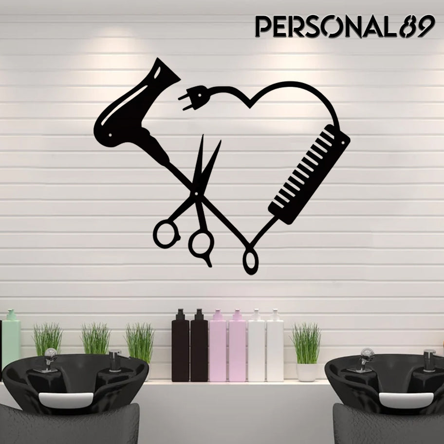litzzy Beauty Hair Salon Gift - Cut Metal Sign - Custom metal signs - Metal Monogram Sign for Home Decor    