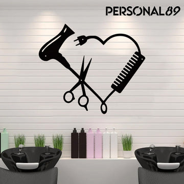 litzzy Beauty Hair Salon Gift - Cut Metal Sign - Custom metal signs - Metal Monogram Sign for Home Decor    