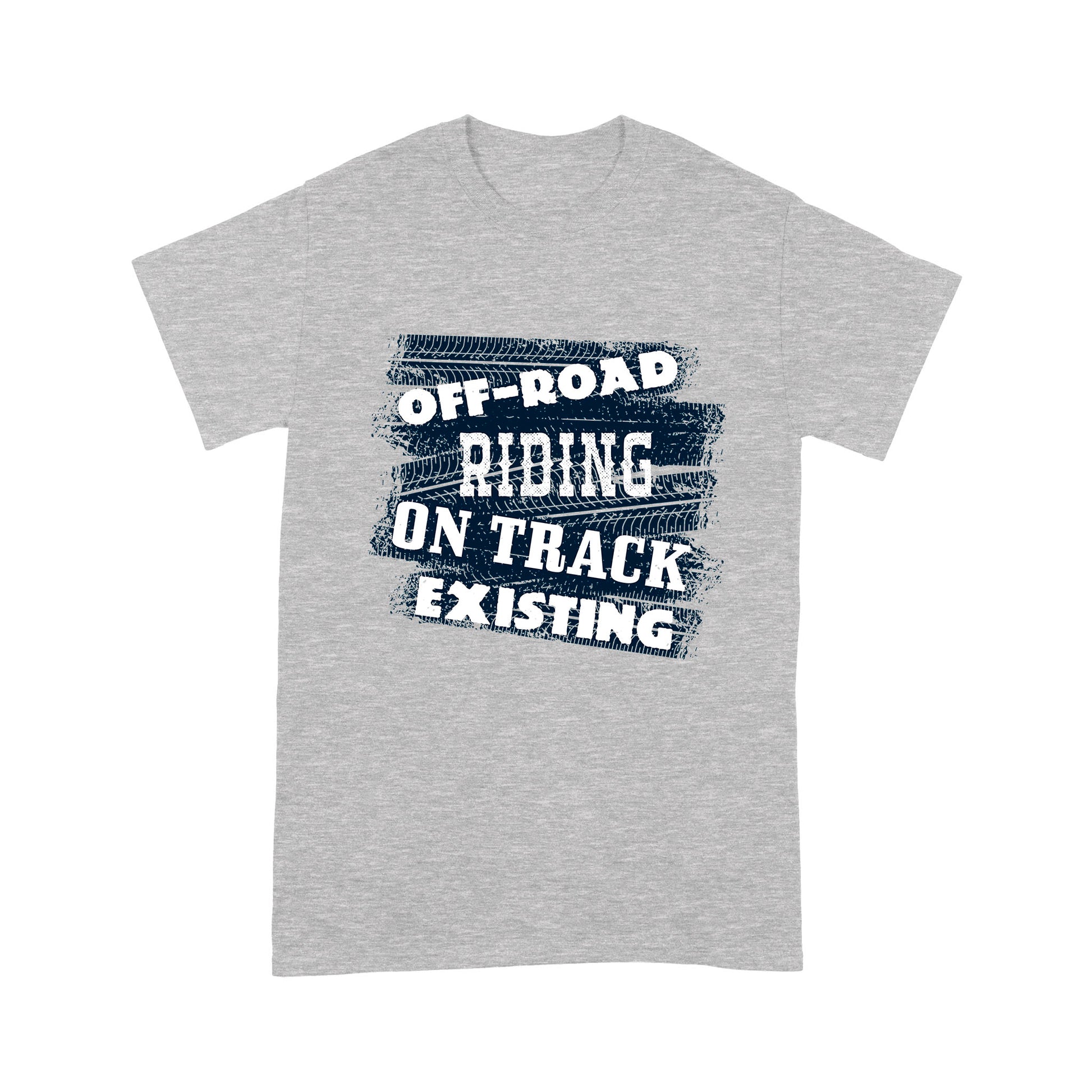 litzzy Off-road riding, on track, existing - Motorcycle T-Shirt | Made in US T-Shirt S Heather Grey 