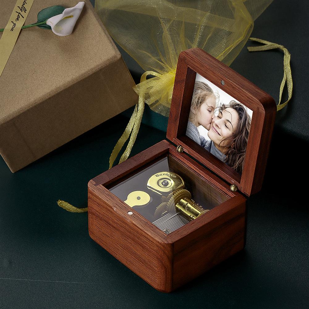 litzzy Personalized Wooden Vintage Photo Music Box Music Box   