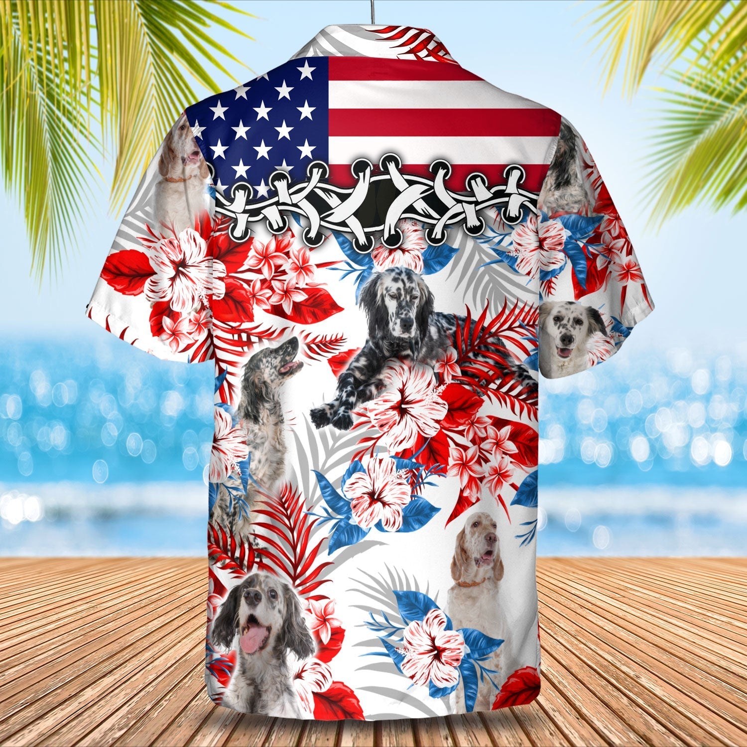 litzzy English Setter Hawaiian Shirt - Summer aloha shirt, Hawaiian shirt for Men and women - Aloha shirt Hawaiian Hawaii Shirt For Summer Hawaii Shirt   
