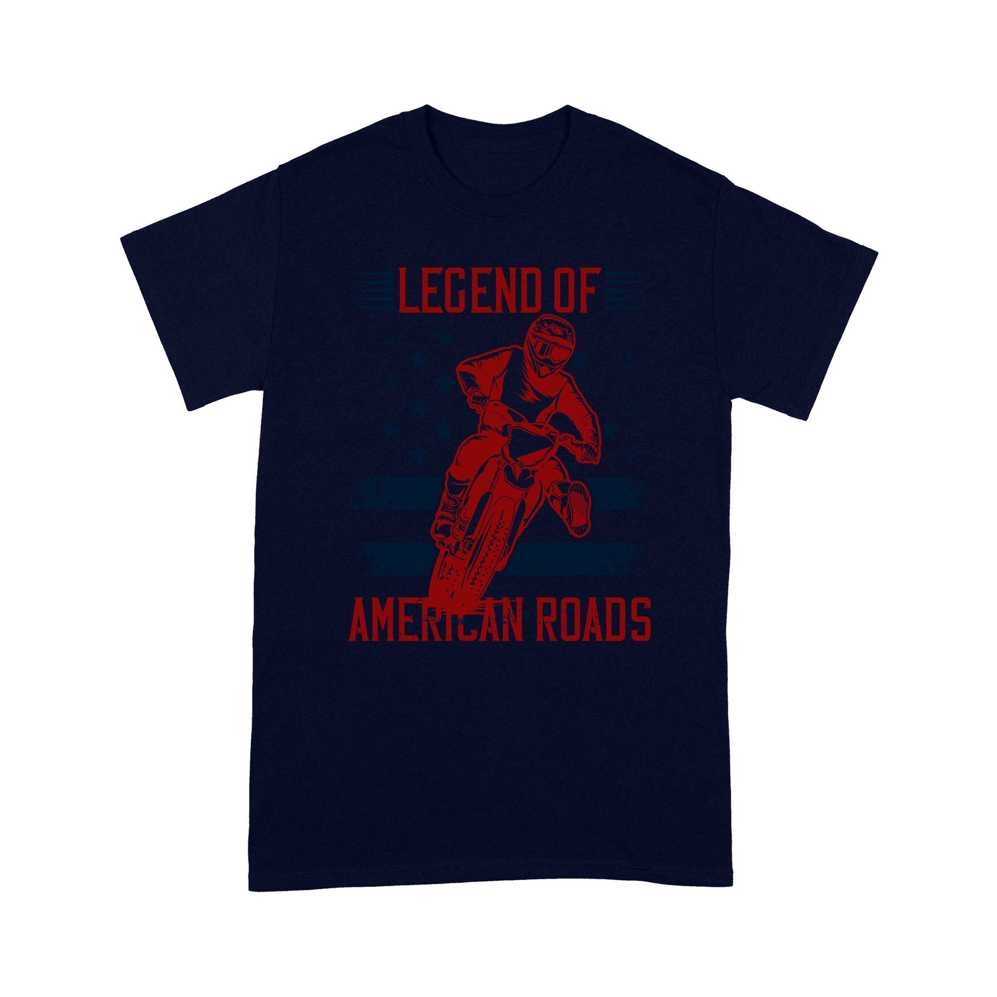 litzzy Legend of American roads - Motorcycle T-Shirt | Made in US T-Shirt S Navy 