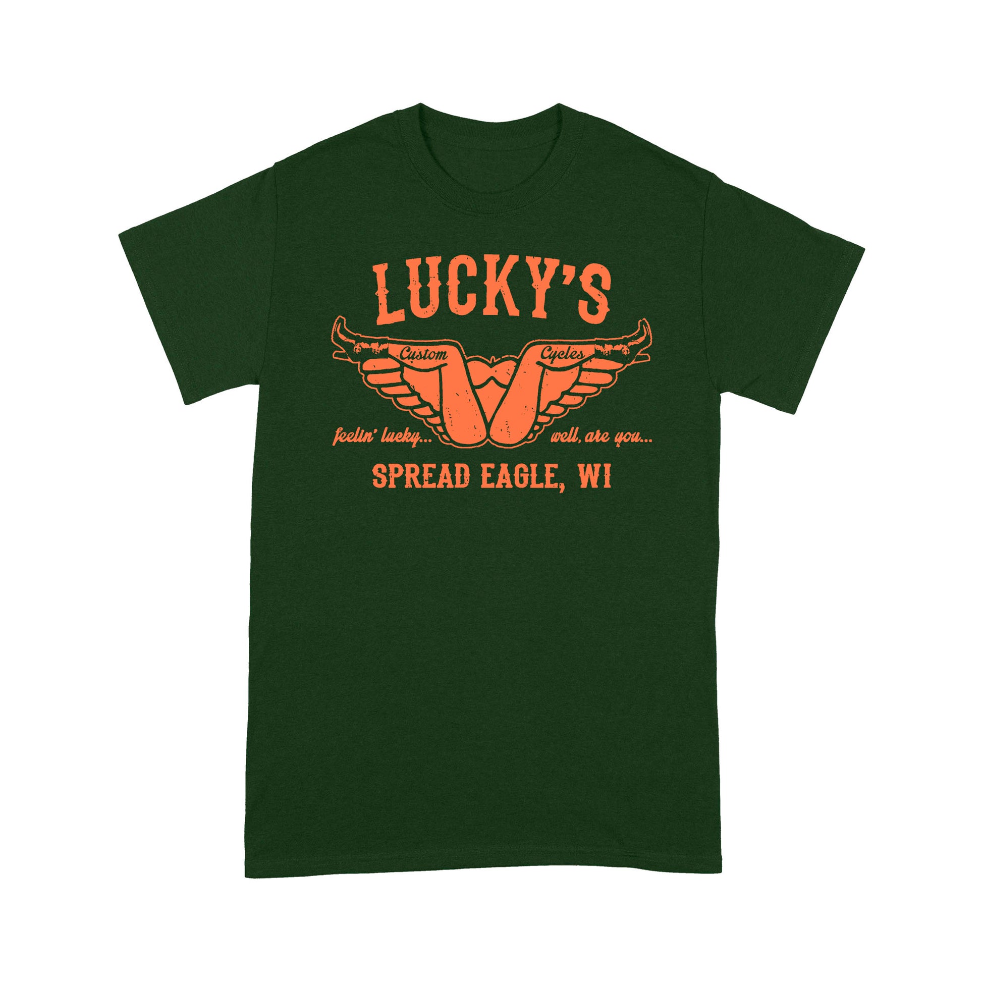 litzzy Luckys Custom Motorcycle T Shirt - Motorcycle T-Shirt | Made in US T-Shirt S Forest 