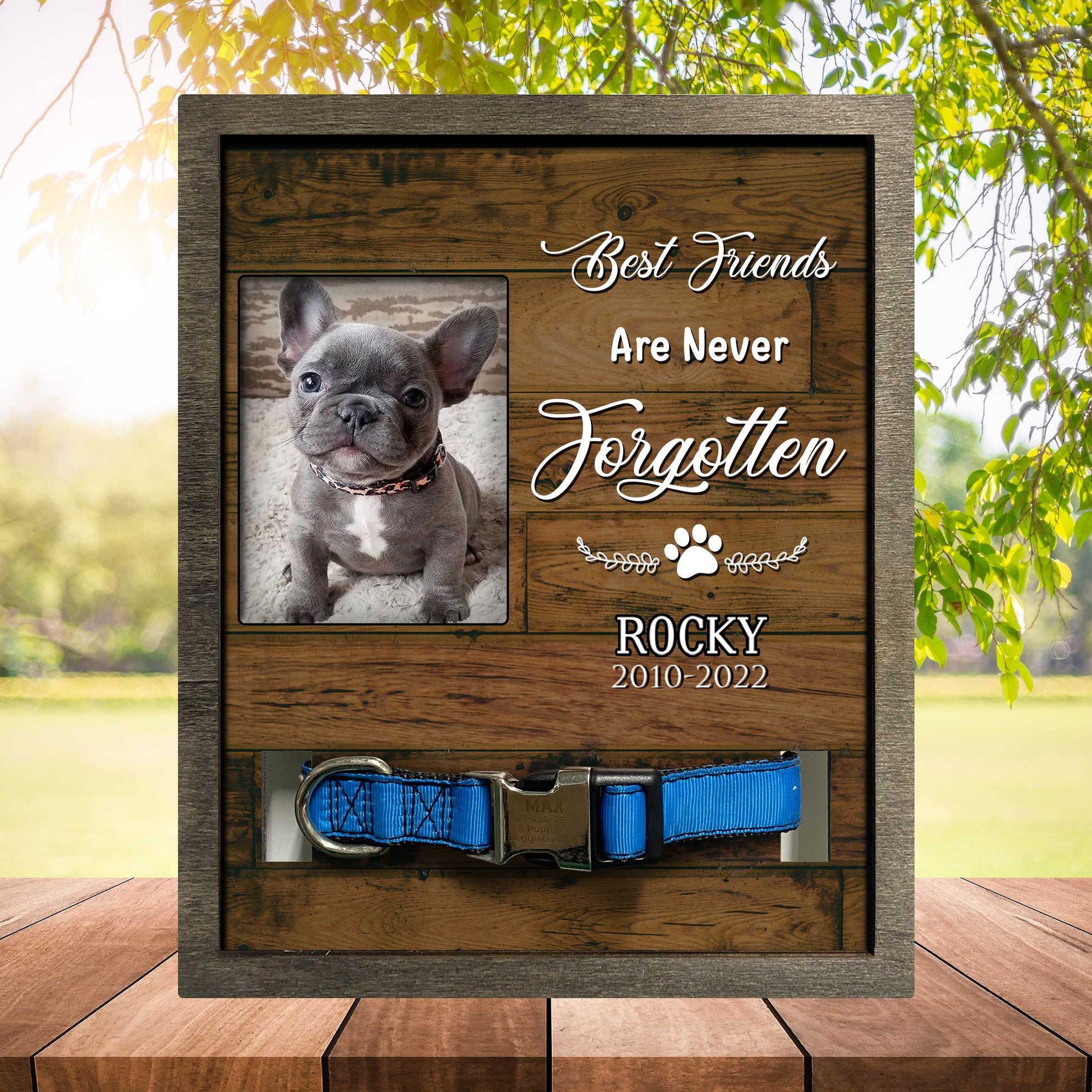 litzzy Memorial Gifts For French Bulldog, Passed Away Dog Gifts, Remembrance Gift For A Grieving Pet Pet Picture Frame Style 1 8.7 x 10.6 