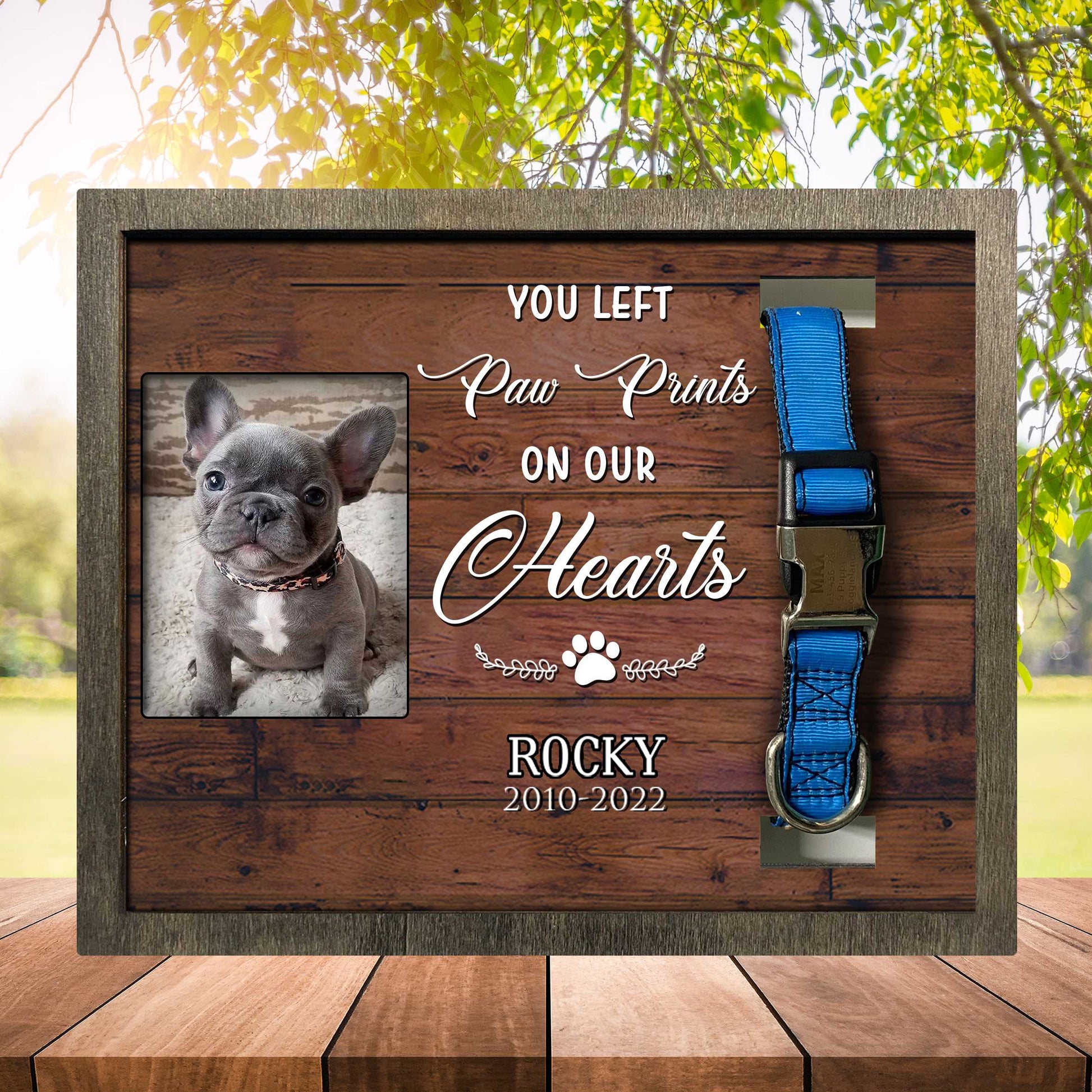 litzzy Memorial Gifts For French Bulldog, Passed Away Dog Gifts, Remembrance Gift For A Grieving Pet Pet Picture Frame Style 2 10.6 x 8.7 
