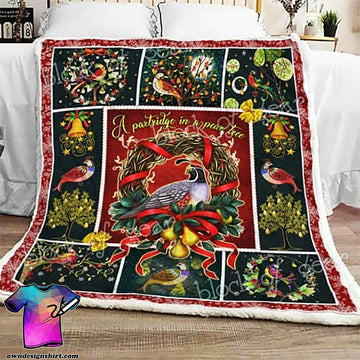 litzzy A Partridge In A Pear Tree Christmas DD08100180CL Sherpa Fleece Blanket Sherpa Fleece Blanket   